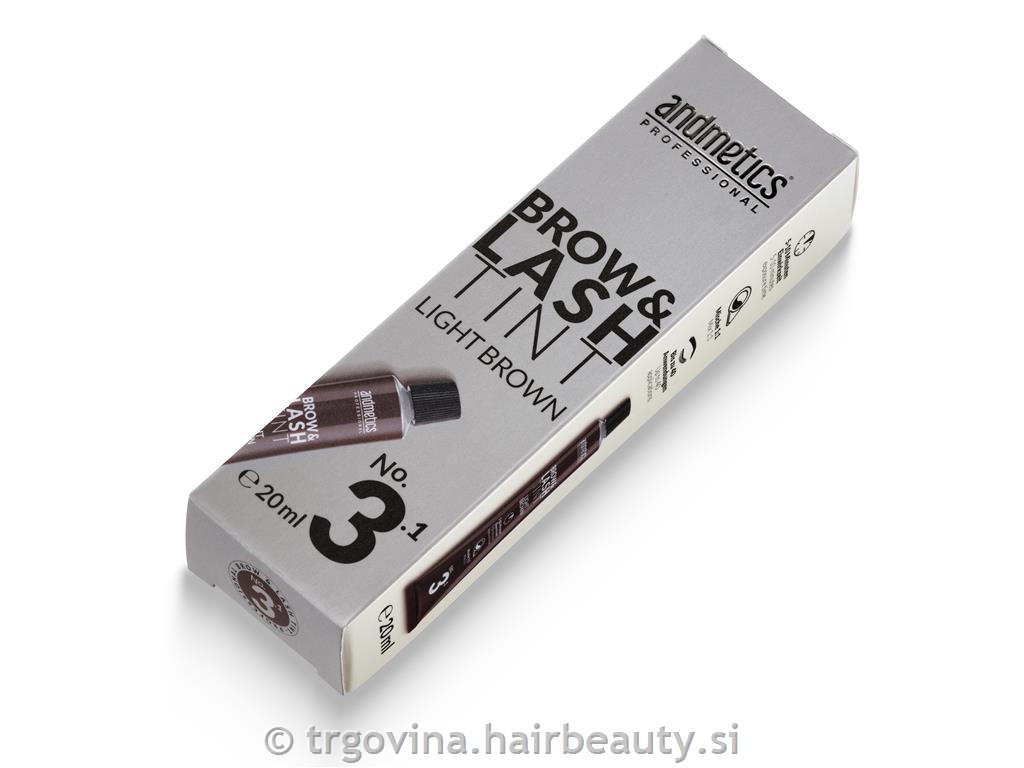 Andmetics pro brow&lash - LIGHT BROWN